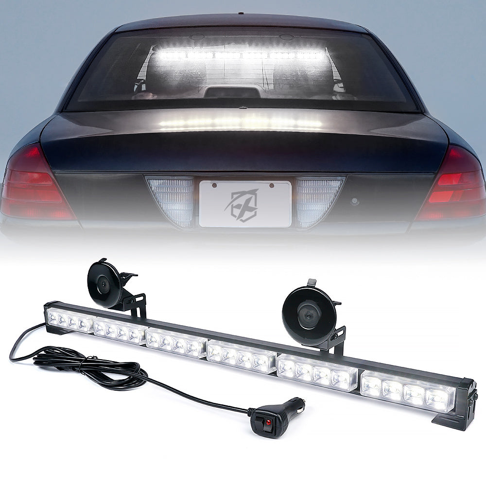 TAL-G1-6-W 26 in. White LED Traffic Advisor Strobe Light Bar, Controller 6 Series