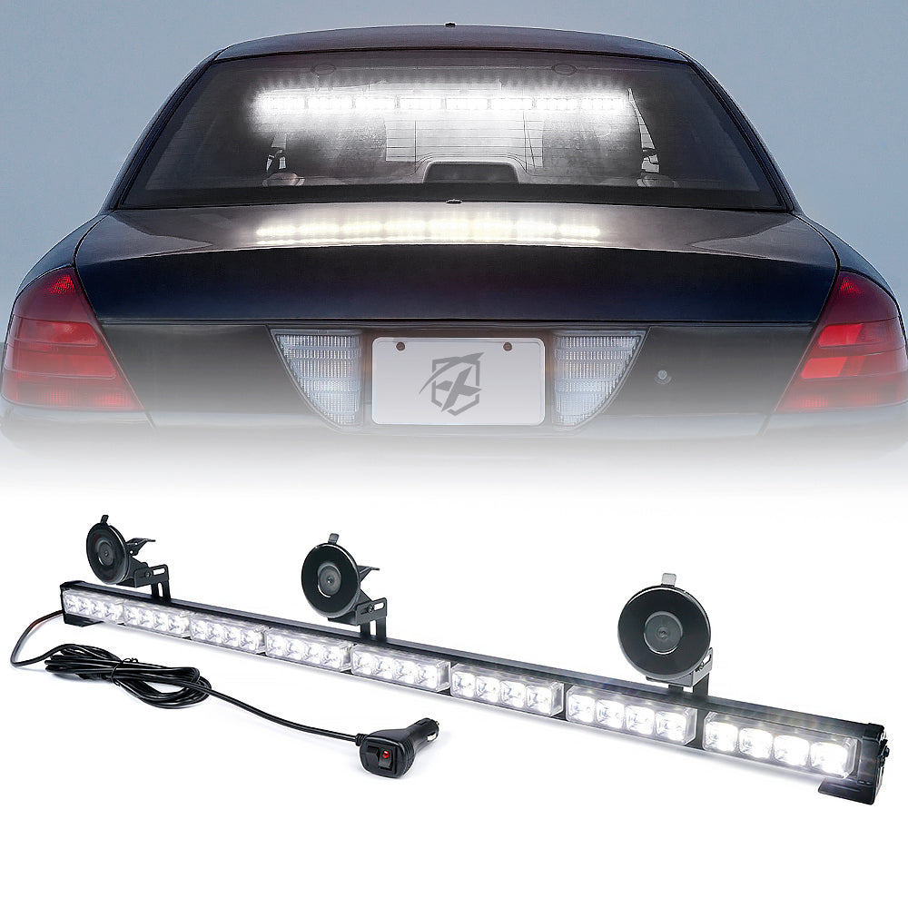 TAL-G1-8-W 35 in. White Controller LED 8 Series Traffic Advisor Strobe Light Bar