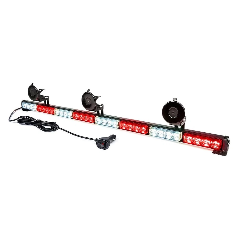 TAL-G1-8M-WR 35 in. Controller LED 8 Series Traffic Advisor Strobe Light Bar, White & Red