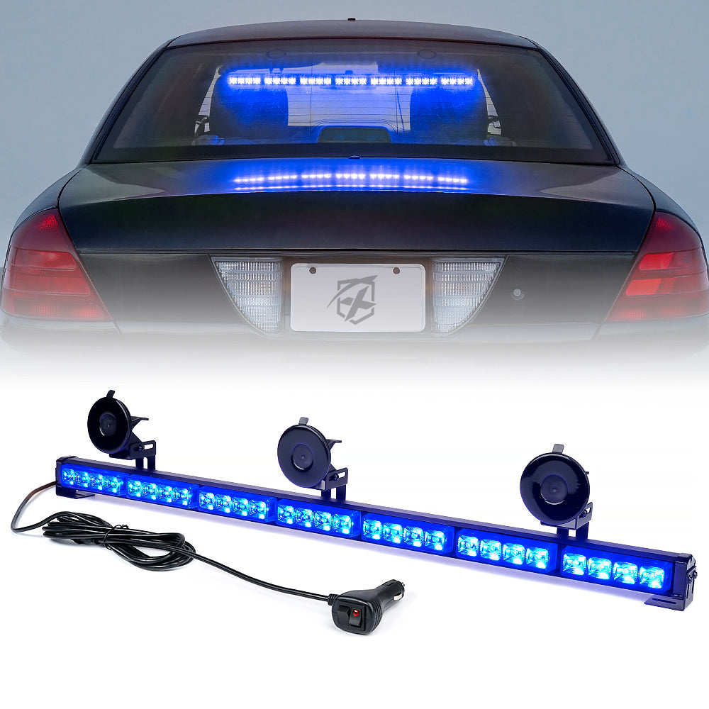 TAL-G1-7M-WB 31 in. Controller LED 7 Series Traffic Advisor Strobe Light Bar, White & Blue