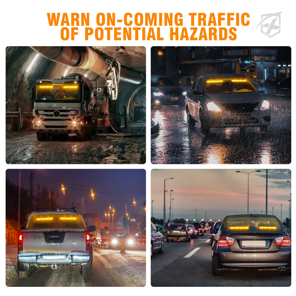 52024M-G2-WB 17 in. White & Blue Dual LED Directional Traffic Advisor Light Bars, Contract G2 Series