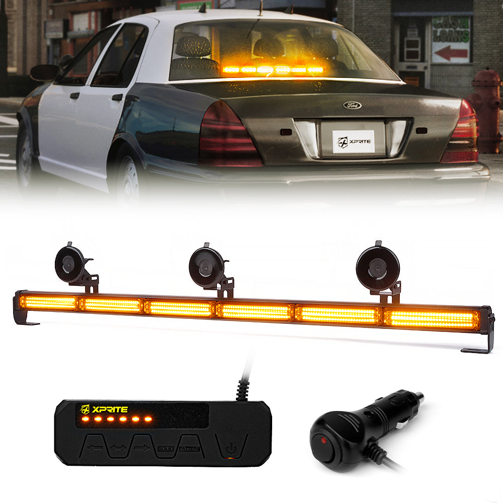 CTB-6-G2-WY 35 in. White & Amber Traffic Advisor Strobe Light Bar, Warrant G2 Series