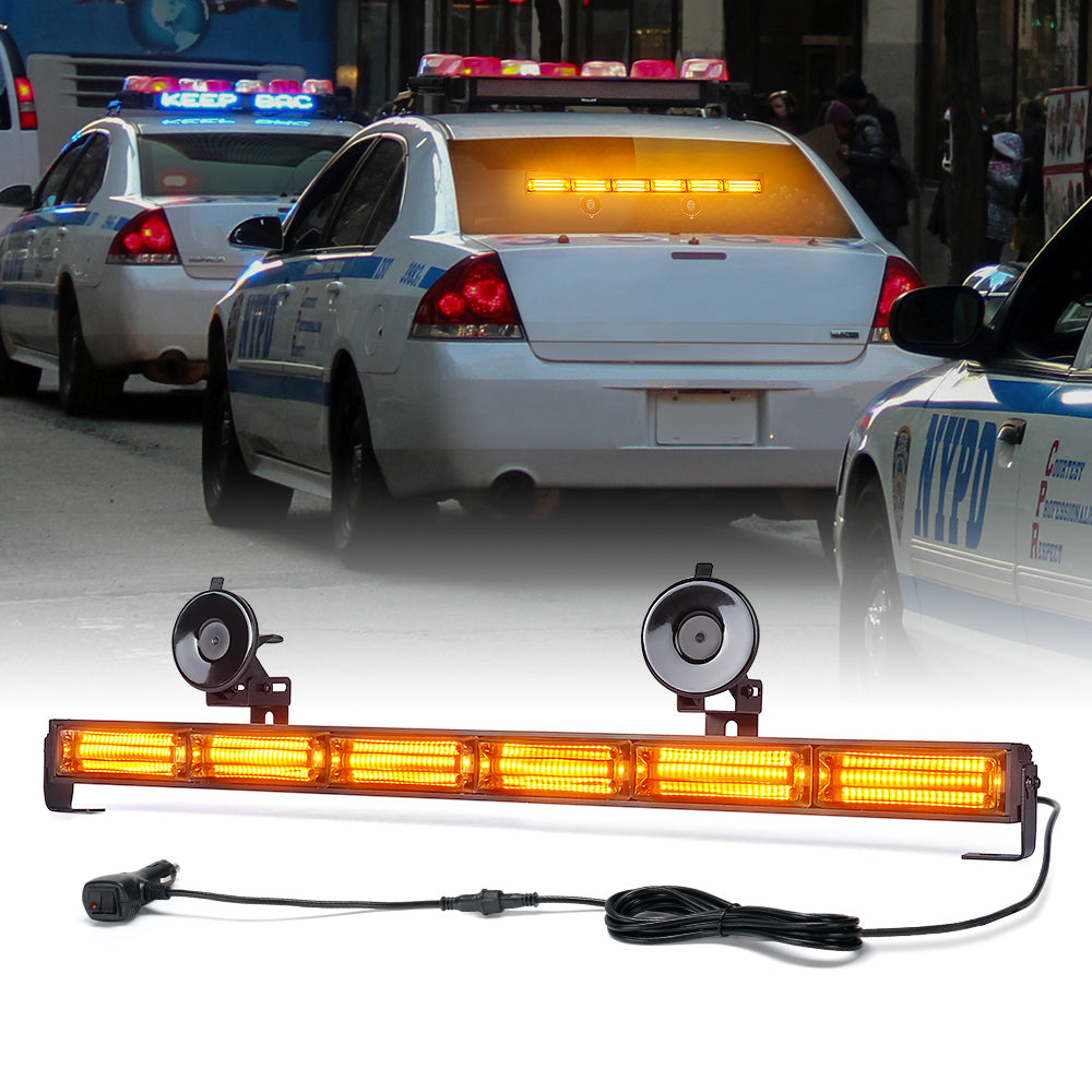 TAL-COB-G1-6-Y 26 in. Amber LED Traffic Advisor Strobe Light Bar, Controller 6 Series