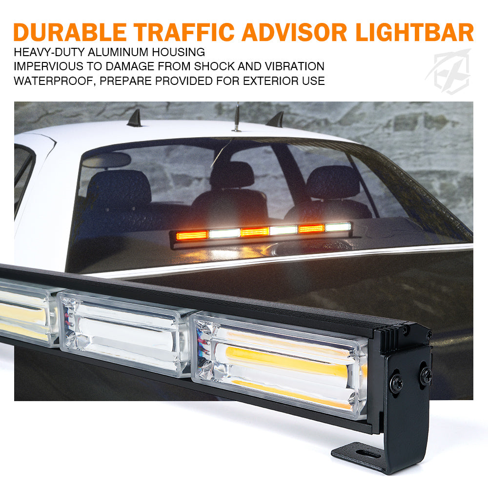TAL-COB-G1-6M-WR 26 in. Traffic Advisor Strobe Light, White & Red