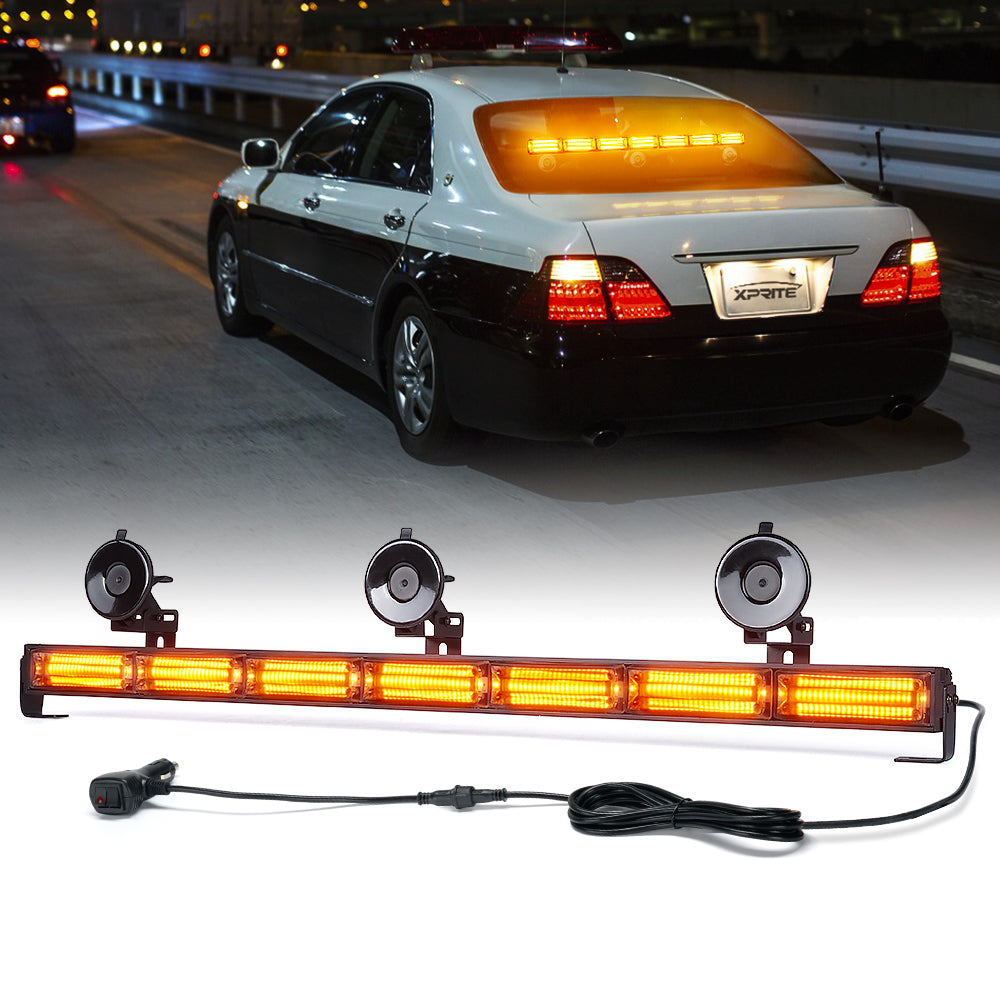 TAL-COB-G1-7-Y Amber Traffic Advisor Strobe Light Bar, 31 in. Controller COB LED 7 Series