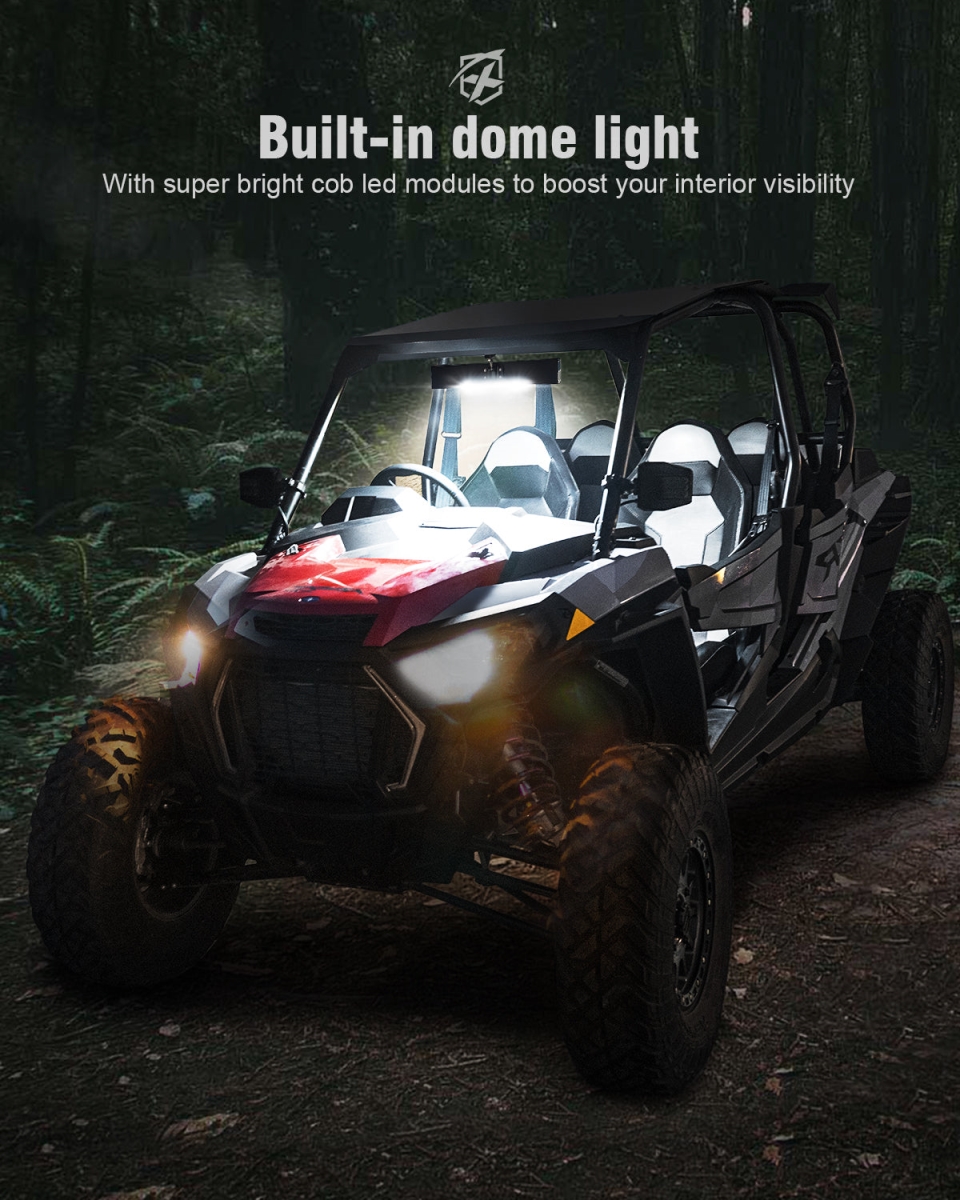 UTV-CM-G17-13IN Valiant Series UTV Rear View Center Mirror for 1.75-2 in. Rollbars