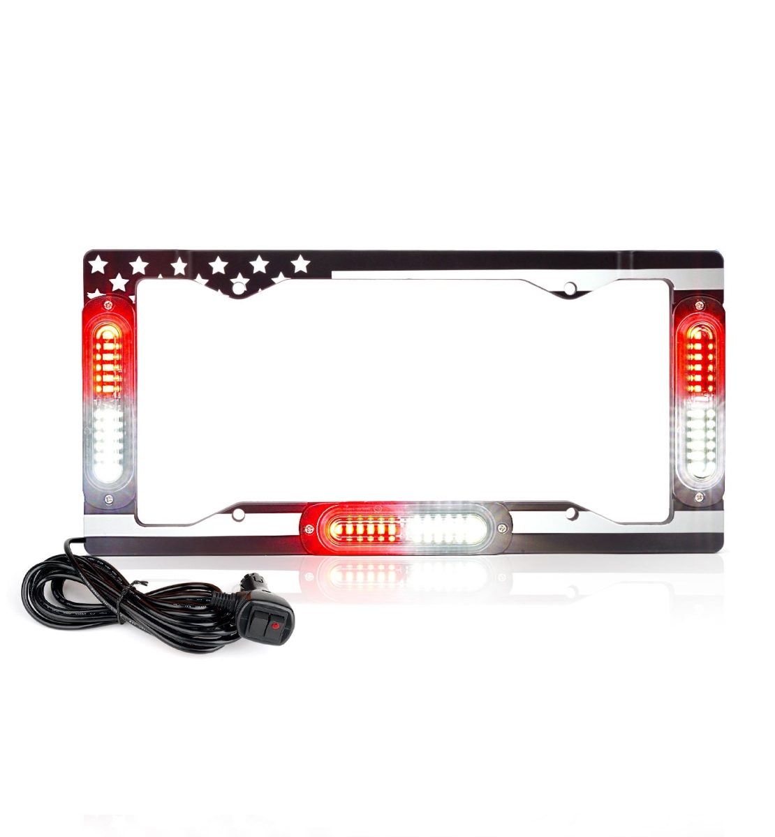 White License Plate Strobe Lights