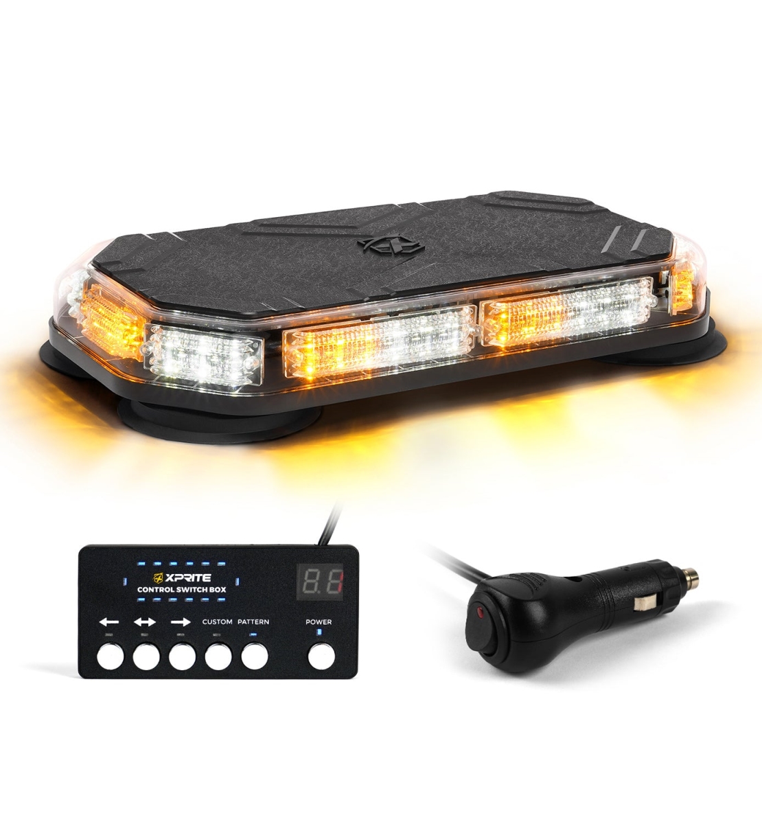 XP-SLL-C120-G2-Y Amber LED Emergency Strobe Light with Magnetic Mount