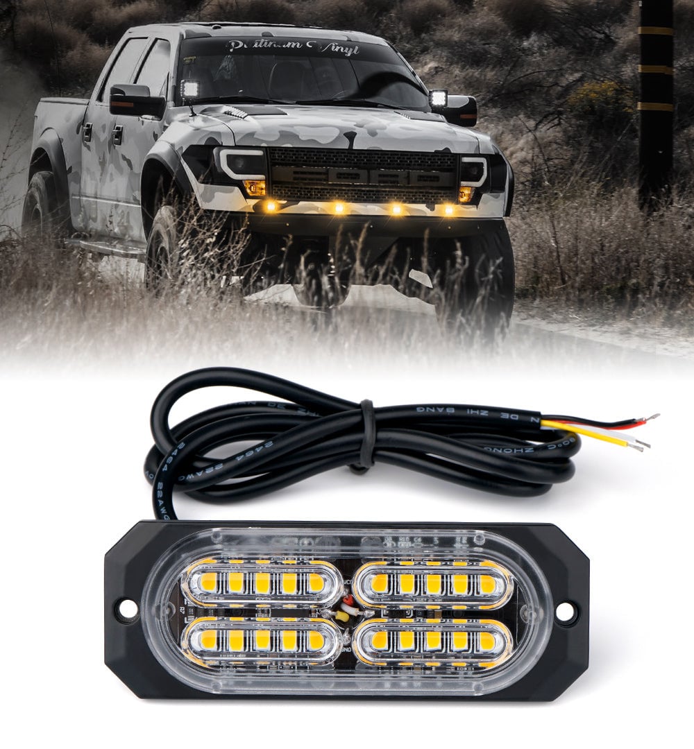 52025-G3-Y Amber Surface Mount Grille Emergency Strobe Lights