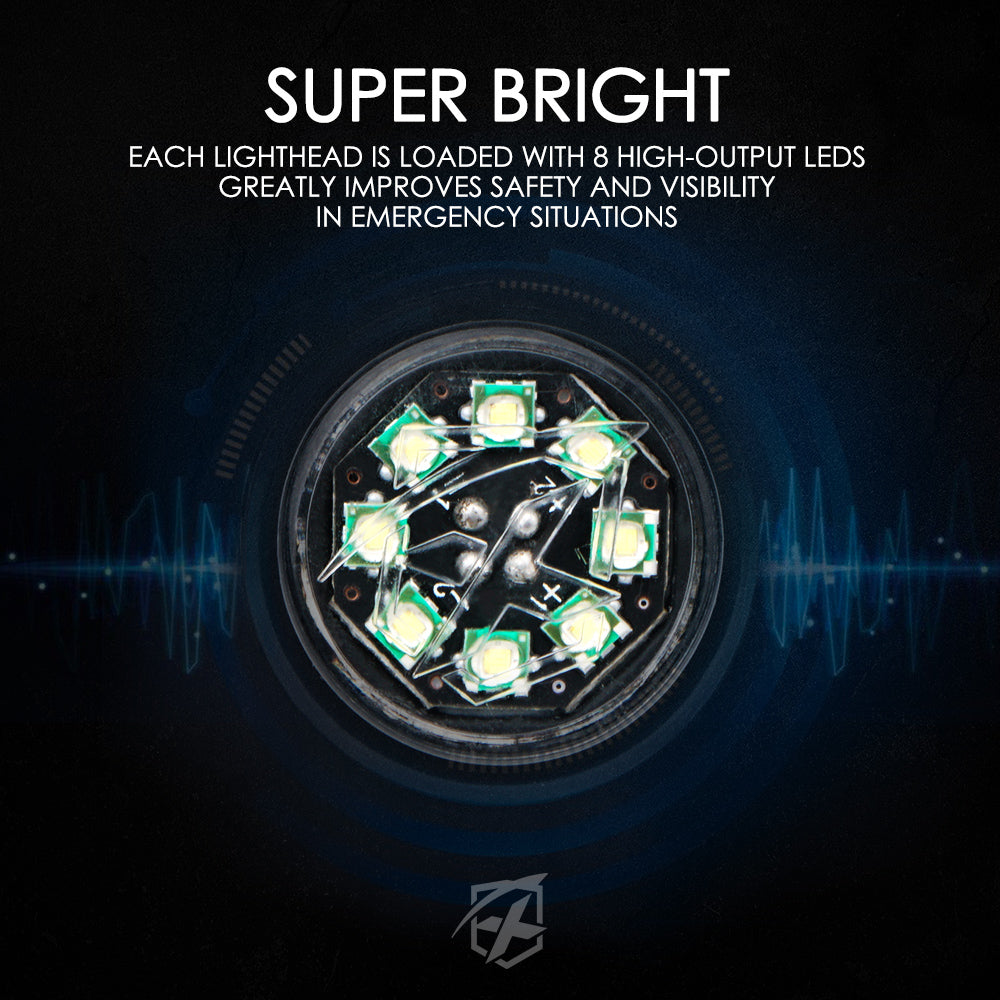 52014-Y Amber Conceal Series LED Hide-A-Way Emergency Strobe Light
