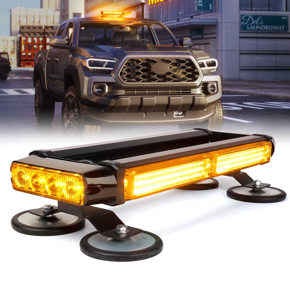 27 in. Amber Mini Strobe Light Bar with Magnetic Mount, Pursuit Series