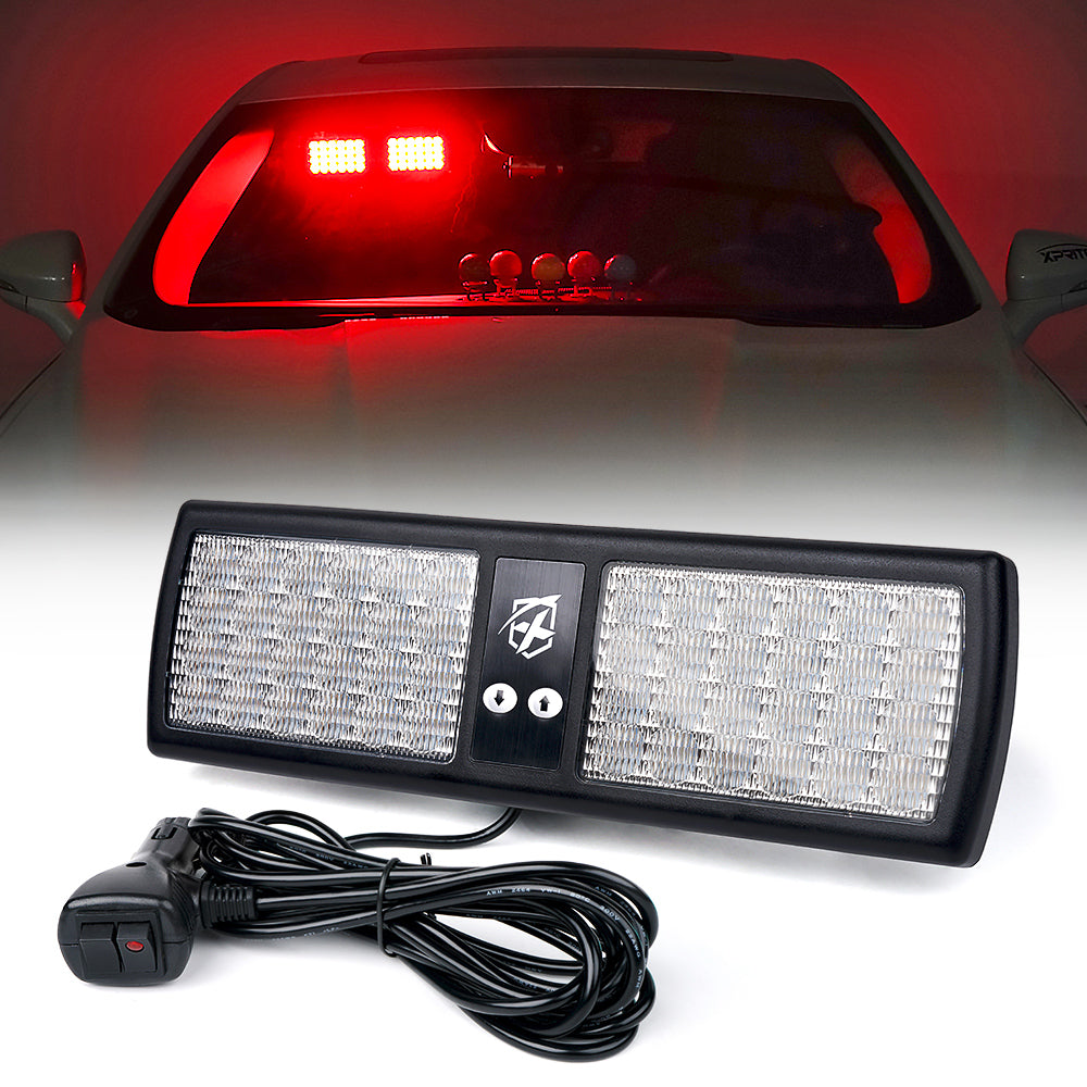 52019-WR Windshield Visor 48 LED Strobe Lights, 12V DC - Decoy Series
