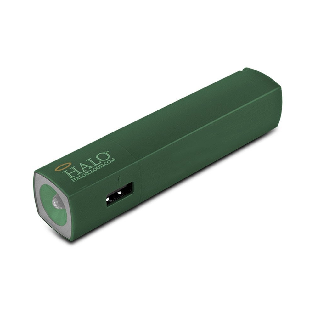 Picture of Halo2Cloud HALO-PPSL3000-GRN Pocket Power Starlight 3000mAh Power Bank with Flash Light&#44; Green