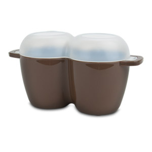 Picture of Progressive PS-75 Prep Solutions by Microwave Poach Perfect Two Egg Poacher&#44; Brown