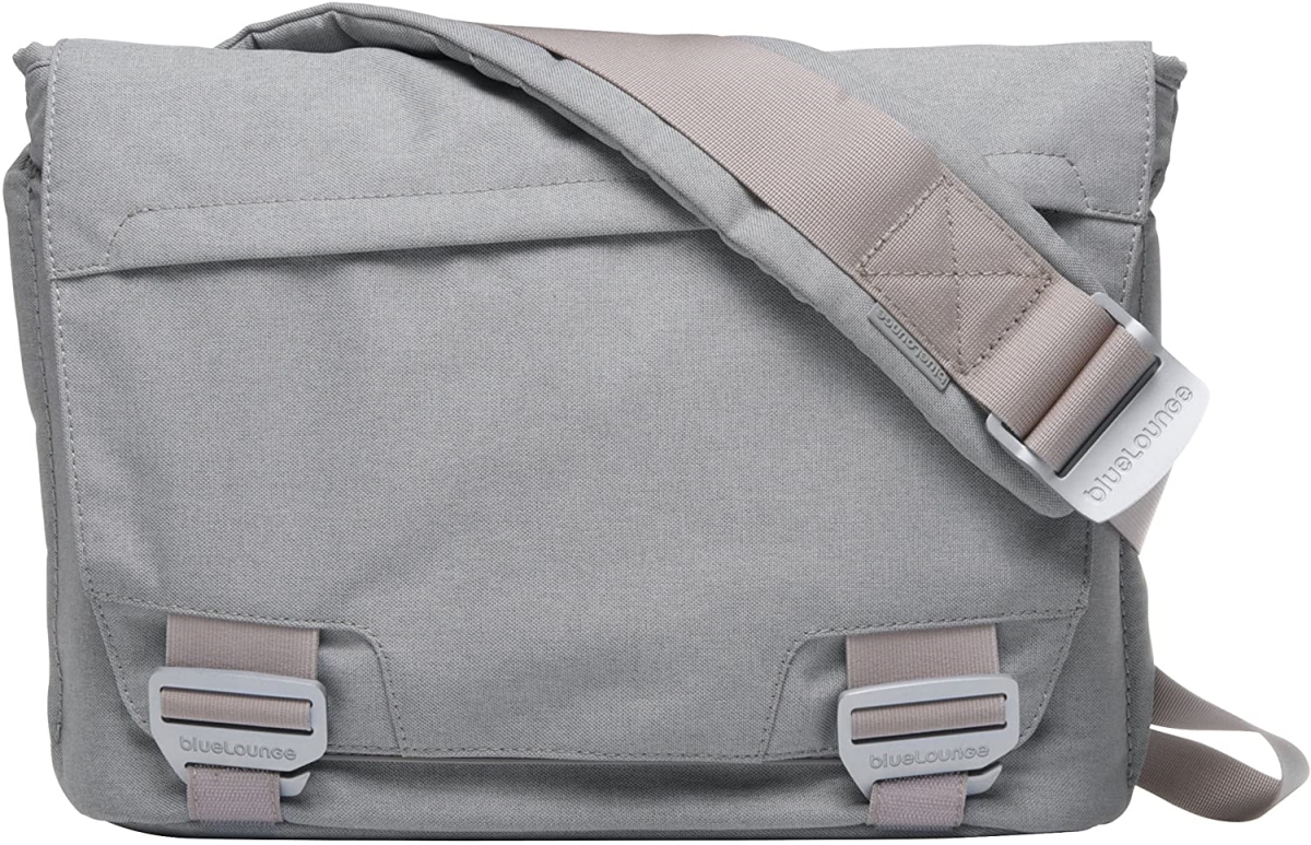 Picture of Bluelounge US-MB-02-GR 13 in. Messenger Bag for Up to 16 Laptop&#44; Grey
