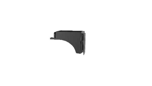 83000498 Square & Round Pole Mount for Lighting, Black - Version 2