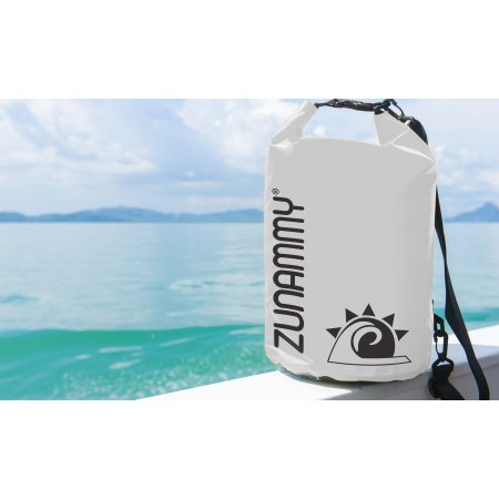 ZWB2000WT-10LT 10 Liters Waterproof Roll Top Dry Bag, Floating Duffle Dry Gear Bag with Adjustable Shoulder Straps - White