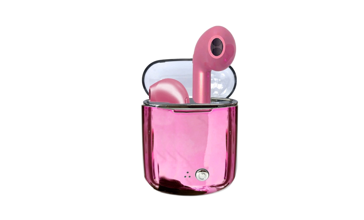 ZTH011PK Wireless Metallic Headphones & Earbuds with Fashionable Metallic Charging Case, Pink -  Xtreme Time