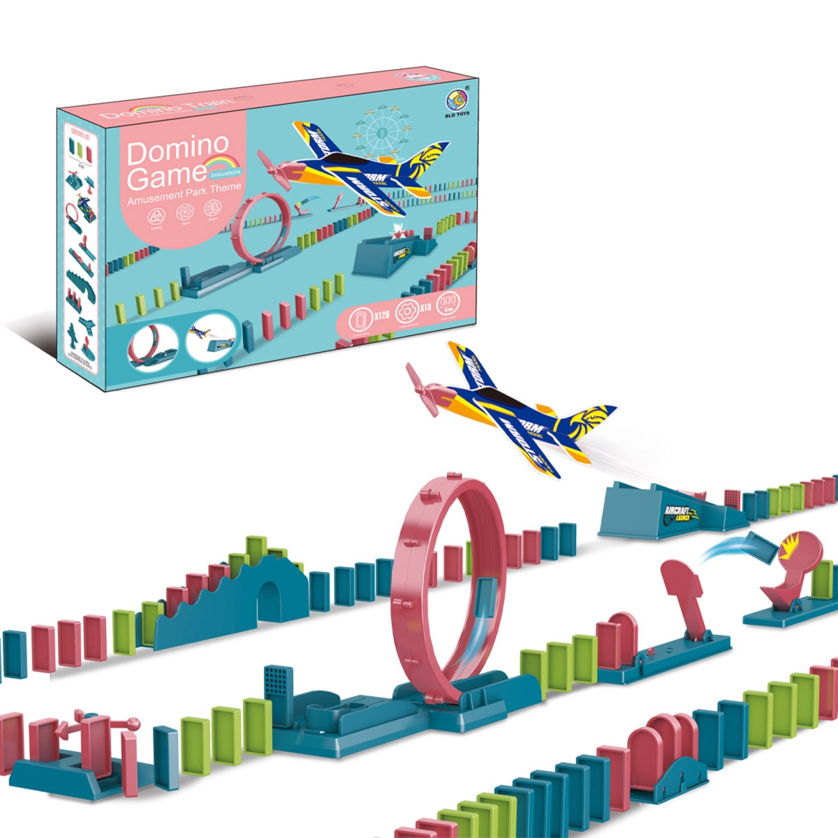 Picture of Zummy FS1156-M2 Domino Marble Themed Set - 120 Pieces
