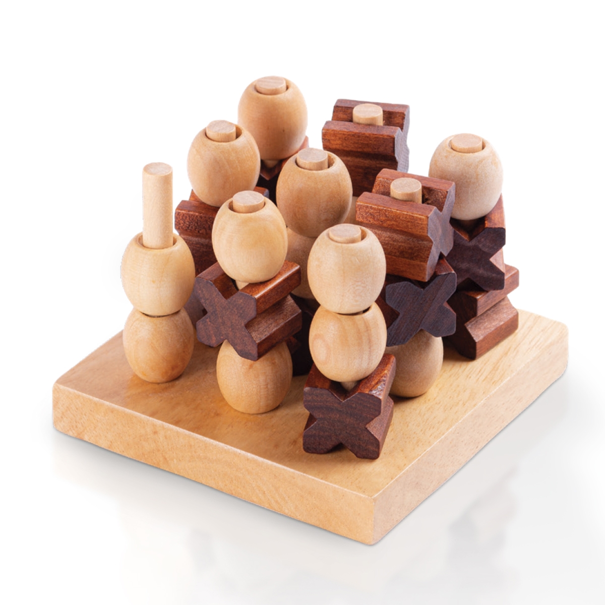 Picture of Zummy FS1166 Hand Crafted Wood Mini Tic Tac Toe