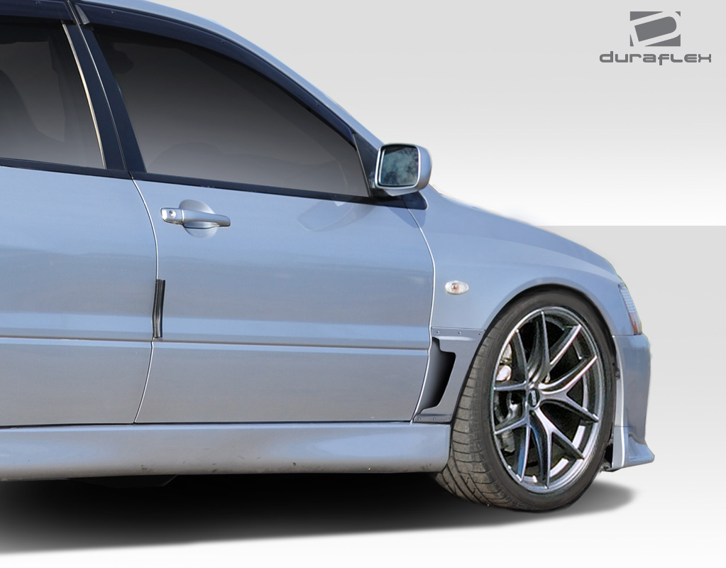 112737 2003-2007 Mitsubishi Lancer Evolution 8 9 VR-S Front Fenders, Signature Black - 4 Piece