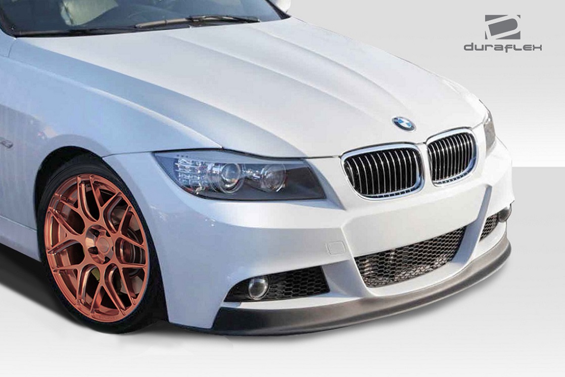 2009-2011 BMW 3 Series E90 4DR AK-M Front Lip Spoiler, Signature Black - 1 Piece