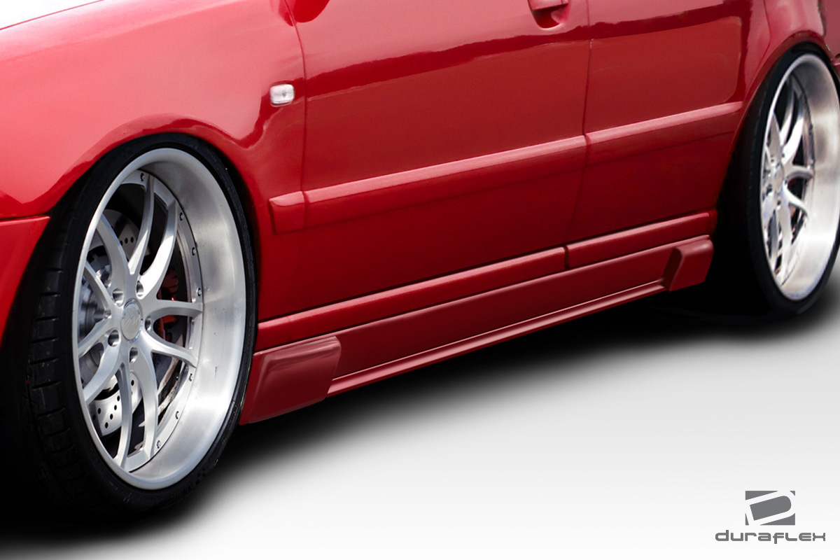 113671 1996-2001 Audi A4 B5 Version 1 Side Skirts, Signature Black - 2 Piece