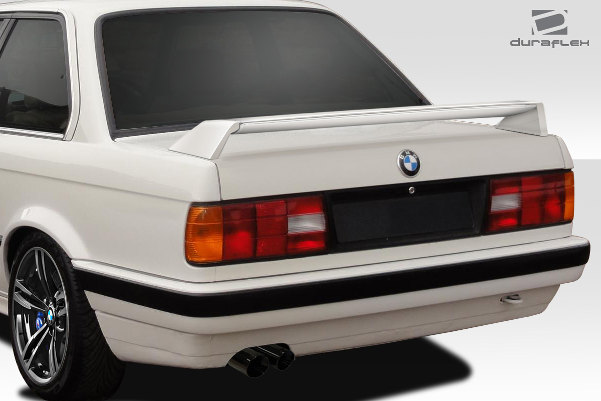 1984-1991 BMW 3 Series E30 Evo Look Trunk Spoiler, Signature Black - 2 Piece