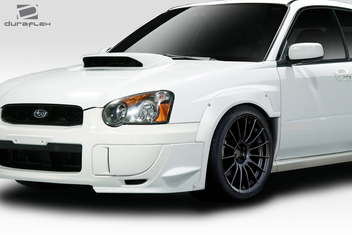 113708 2004-2005 Subaru Impreza WRX ABH Front Fender Flares, Signature Black - 2 Piece