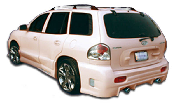 100358 2001-2005 Hyundai Santa Fe Platinum Rear Bumper Cover, Signature Black - 1 Piece -  Duraflex