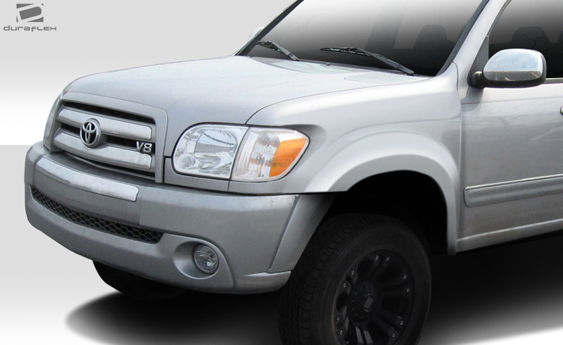 108875 4 in. 2004-2006 Toyota Tundra Double Cab Off Road Bulge Front Fenders, Signature Black - 2 Piece