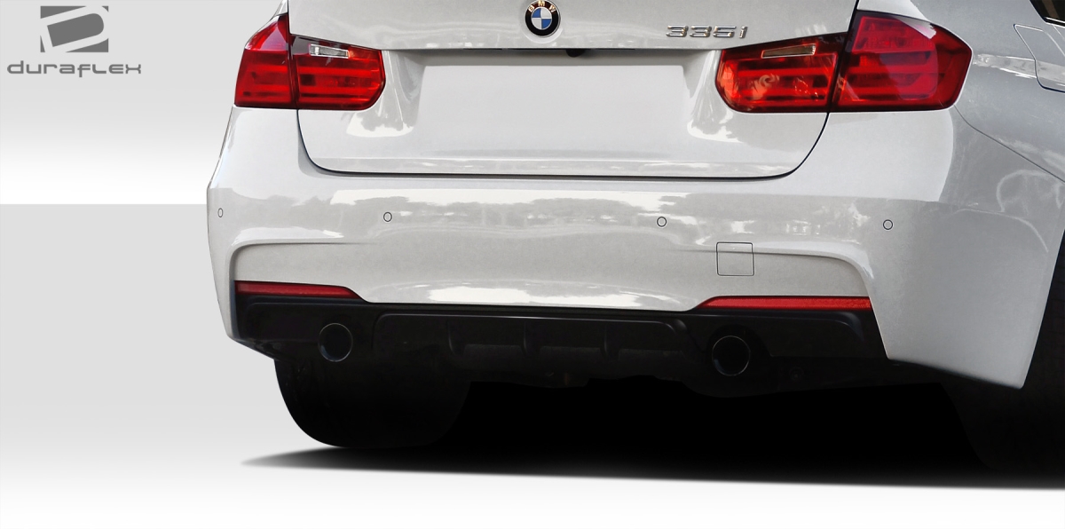 109456 2012-2017 BMW 3 Series F30 M Performance Look Rear Diffuser, Signature Black - 1 Piece