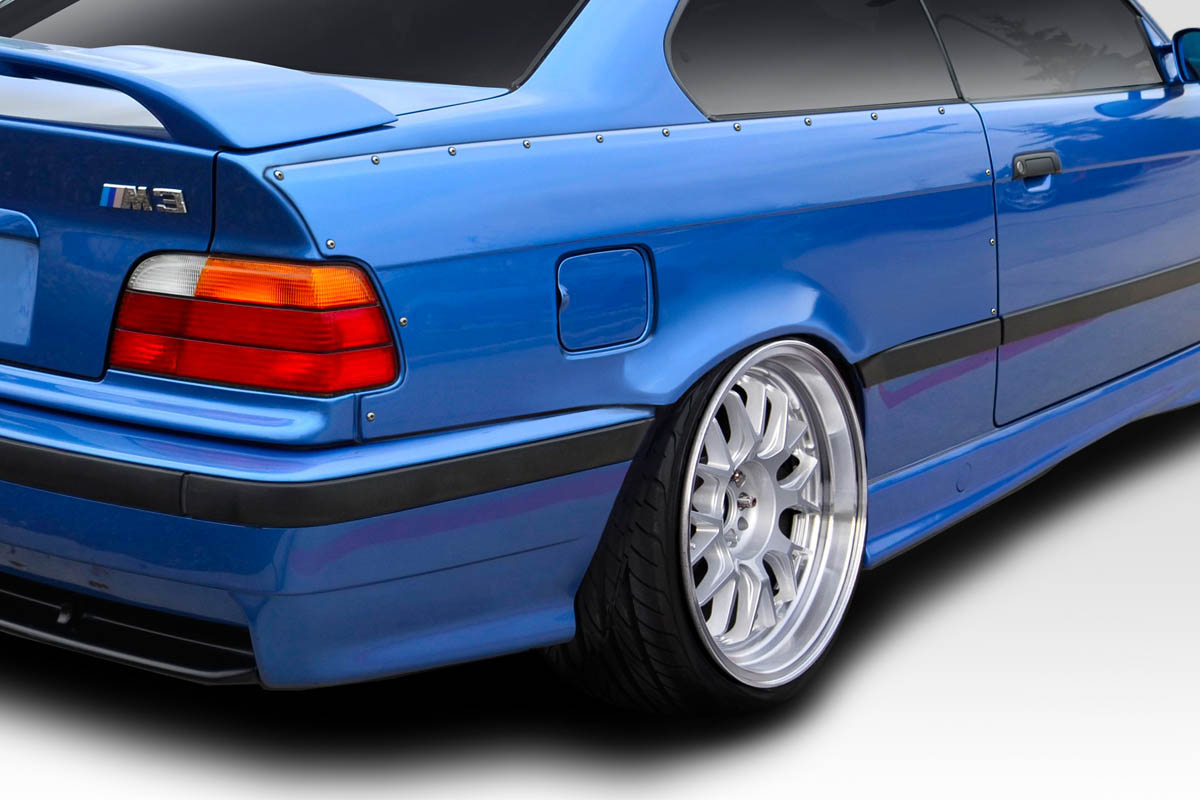 M3 E36 2DR C Spec Rear Fender Flares for 1992-1998 BMW 3 Series - 2 Piece