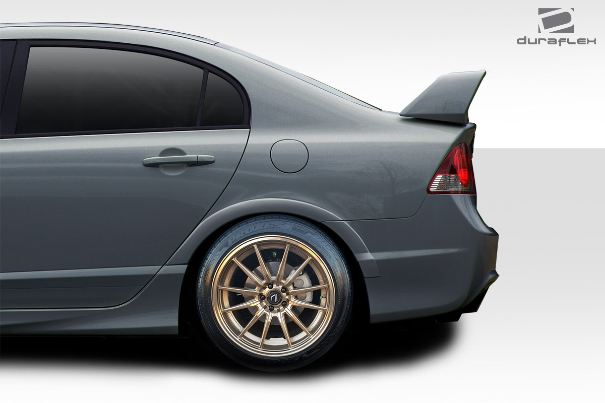 114281 4 Door Type M Rear Fender Flares for 2006-2011 Honda Civic - 4 Piece