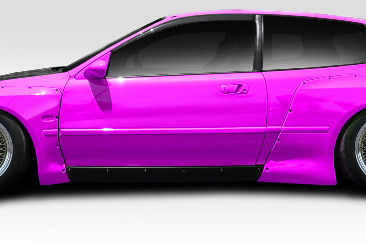 114903 HB,TKO, RBS Wide Body Side Skirts Rocker Panels for 1992-1995 Honda Civic - 2 Piece