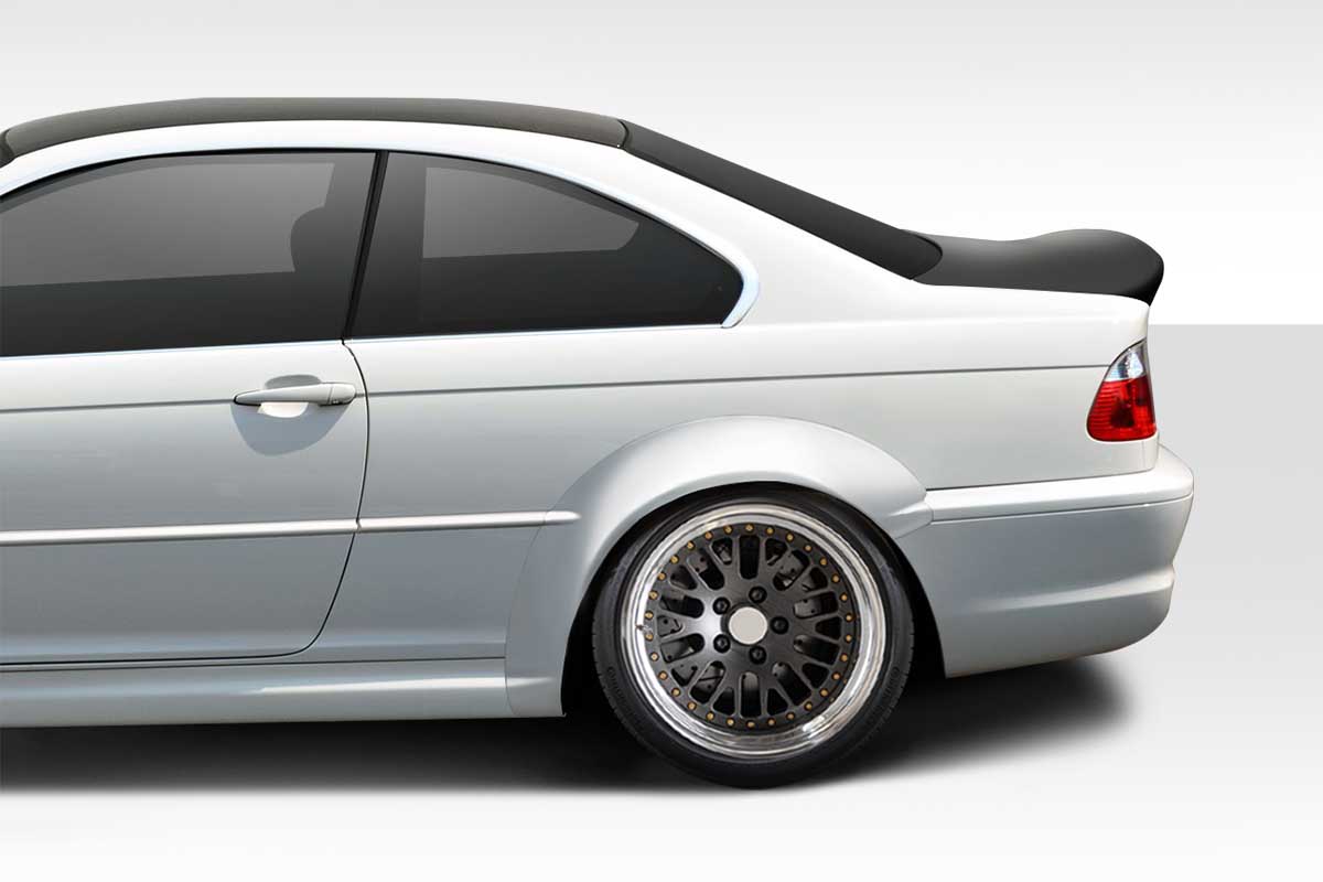 M3 Look Rear Fender Flares for 1999-2005 BMW 3 Series E46 2DR - 2 Piece