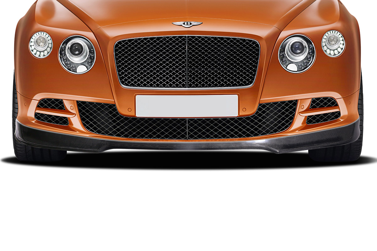 Picture of Aero Function 113735 Carbon Fibre Plastic AF-1 Front Spoiler for 2012-2015 Bentley Continental GT Coupe - 2 Piece