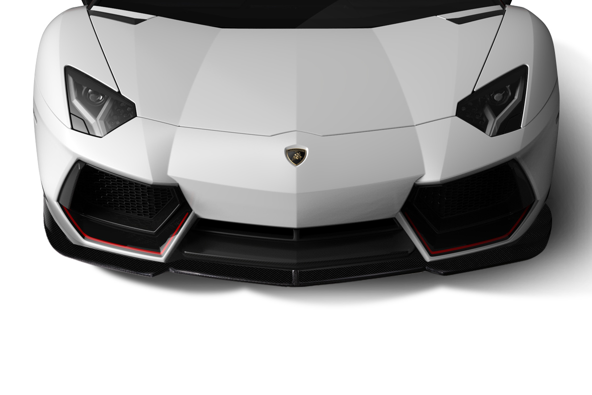 113745 Carbon Fibre Plastic AF-1 Front Aero Splitters for 2011-2017 Lamborghini Aventador LP 700 - 2 Piece
