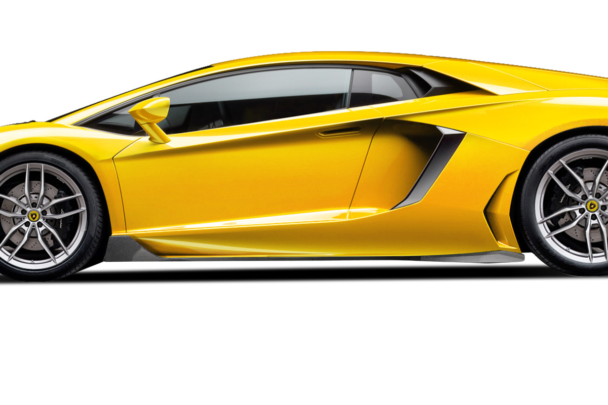 Carbon Fibre Plastic AF-1 Side Skirts for 2011-2017 Lamborghini Aventador - 2 Piece