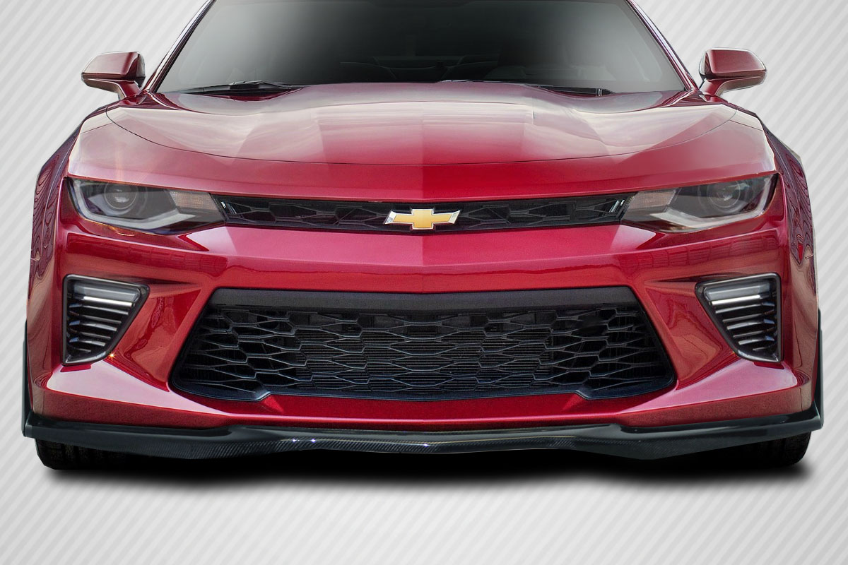 Picture of Carbon Creations 113398 Arsenal Front Lip Spoiler for 2016-2018 Chevrolet Camaro V8 - 3 Piece
