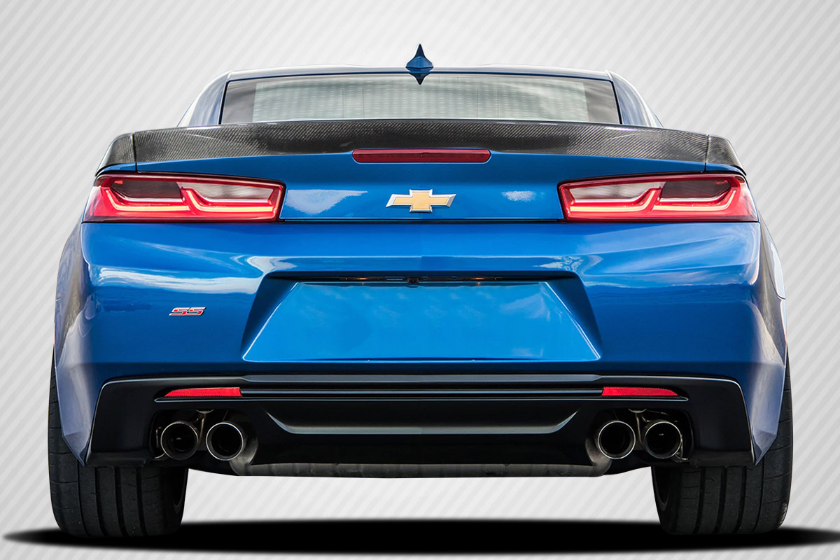 Picture of Carbon Creations 113807 Carbon Fiber Blade Look Rear Wing Spoiler for 2016-2018 Chevrolet Camaro - 3 Piece