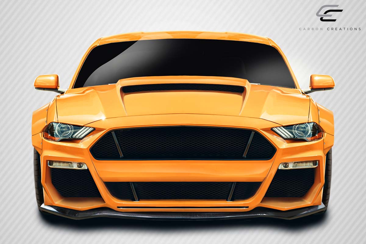 Picture of Carbon Creations 115002 Grid Front Lip Under Spoiler for 2018-2019 Ford Mustang