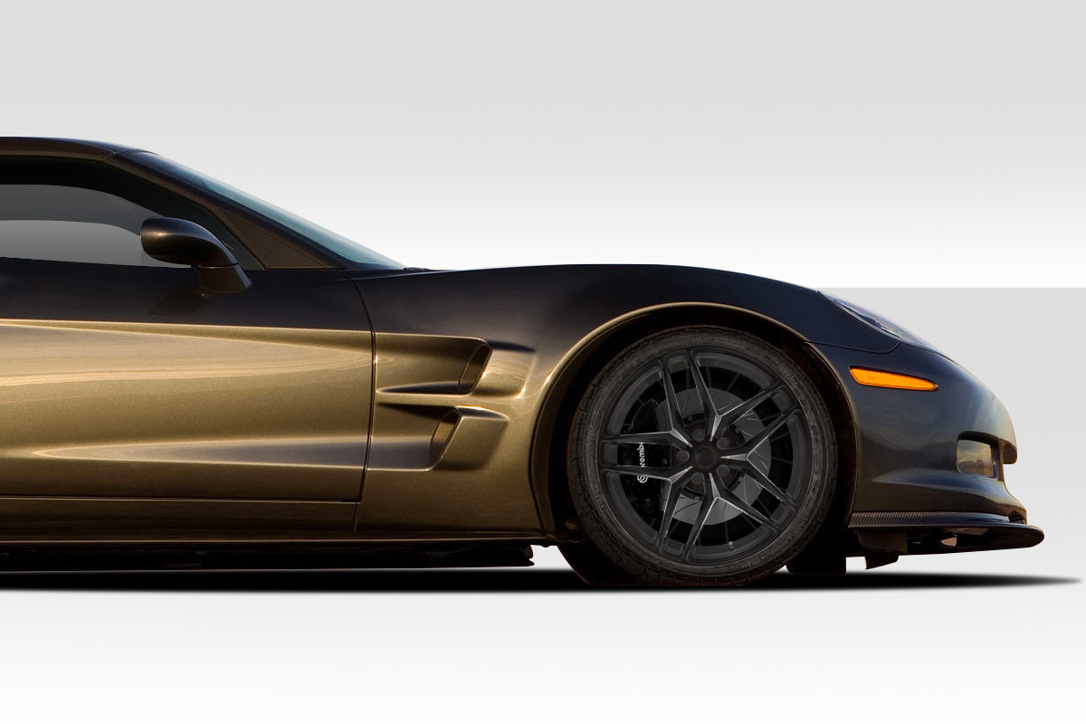 Fiberglass Reinforced Plastics ZR1 Look Front Fenders for 2005-2013 Chevrolet Corvette C6 - 2 Piece