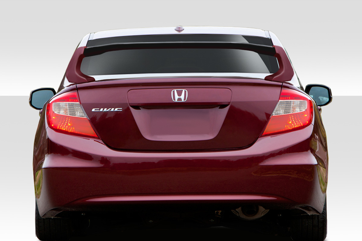 114287 RR Wing Spoiler for 2012-2015 Honda Civic 4 Door - 3 Piece