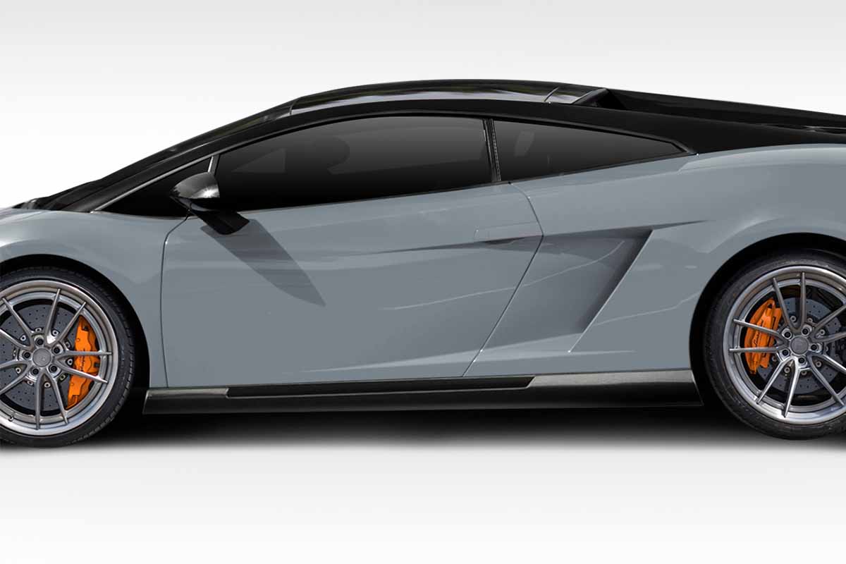 HMS Side Skirts Rocker Panels for 2004-2013 Lamborghini Gallardo - 2 Piece - Black