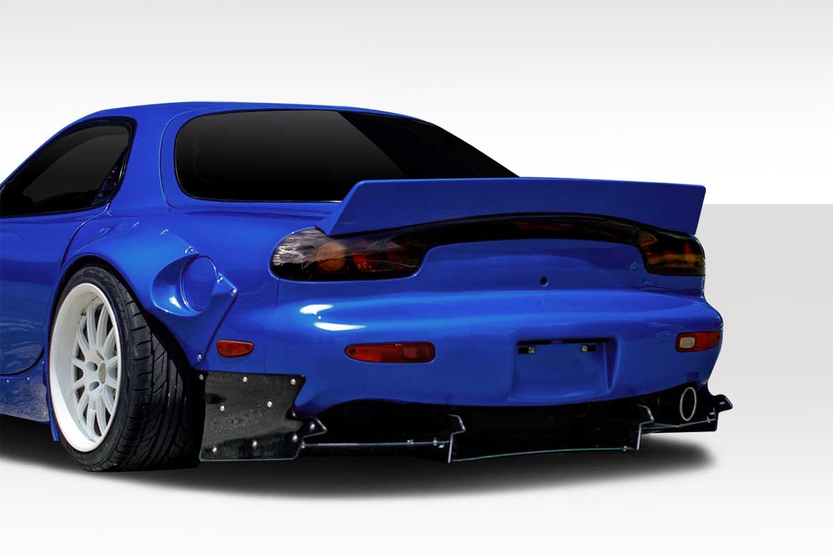 TKO Boss Wide Body Rear Diffuser 1993-1997 Mazda RX-7 - 9 Piece - Black