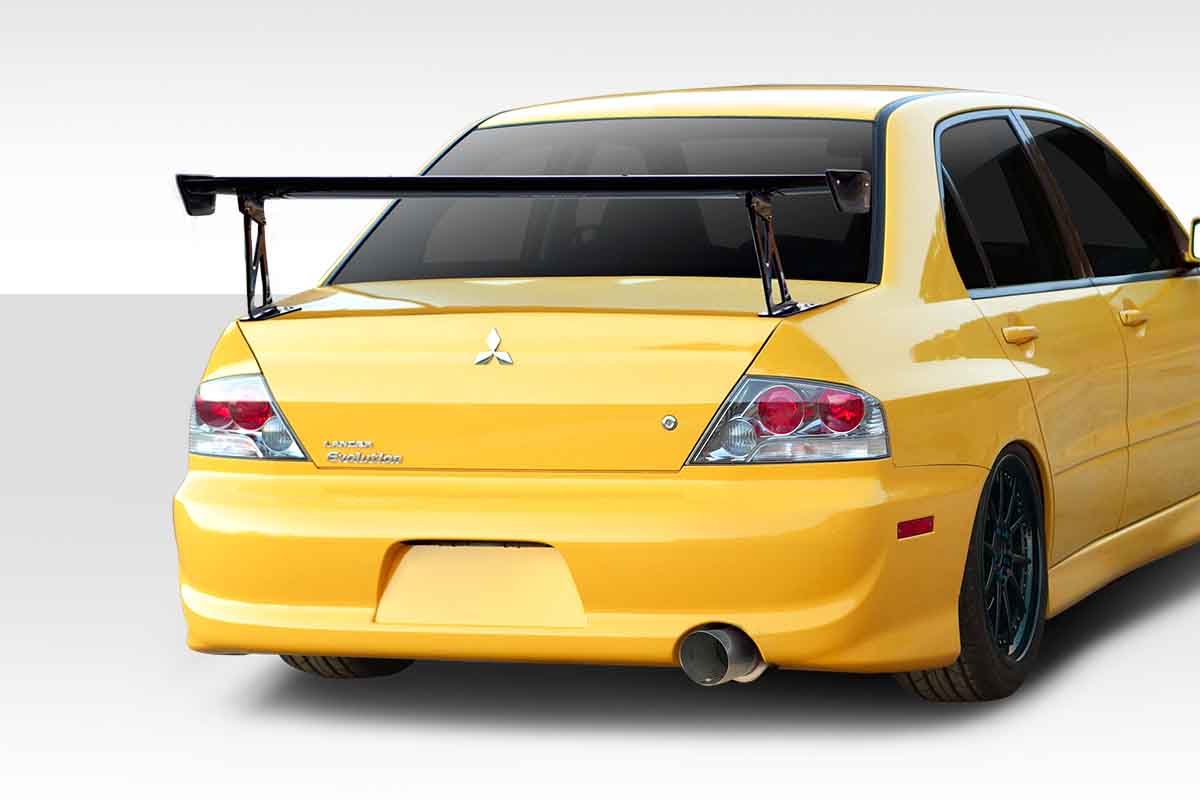 VRS GT Wing Trunk Lid Spoiler for 2002-2007 Mitsubishi Lancer 2003-2006 Mitsubishi Lancer Evolution 8 9 - 3 Piece - Black