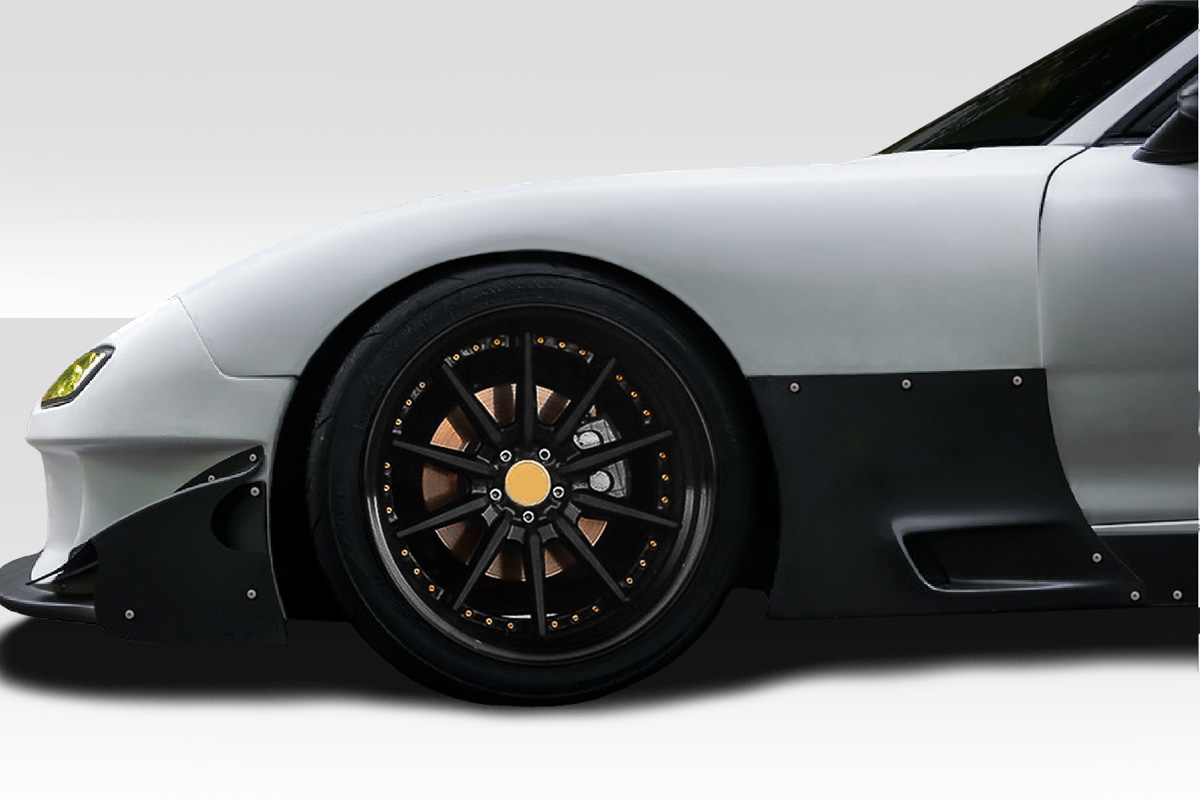 RE GT Style Fiberglass Wide Body Front Fender Add-On for 1993-1997 Mazda RX-7, 2 Piece