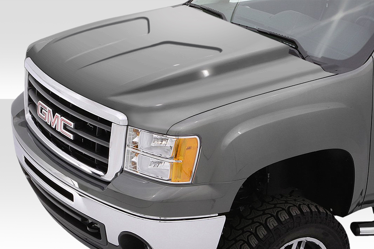 Cowl Hood for 2007-2013 GMC Sierra, Signature Black