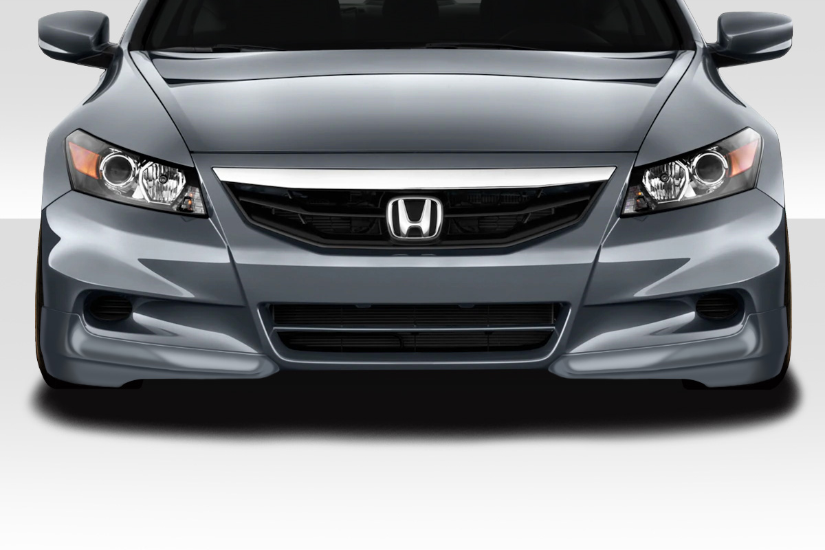 2 Piece HFP Look Front Lip Under Spoiler Air Dam Body Kit for 2011-2012 Honda Accord 2DR, Signature Black